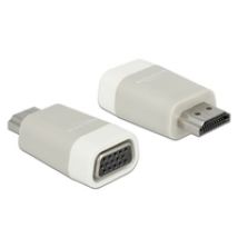 HDMI-A uros -> VGA naaras -adapteri, harmaa/valkoinen