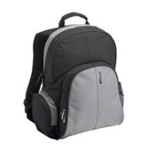 15.4-16" Essential Backpack, kannettavan tietokoneen reppu, musta/harmaa
