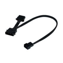 Adapteri 4Pin Molex muunnos 4Pin PWM 30cm - musta