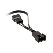 1 -> 2 PWM-tuulettimen jakokaapeli, 35cm, musta