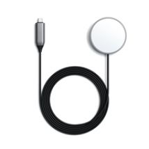 USB-C Magnetic Wireless Charging Cable, langaton latauskaapeli, musta/harmaa/valkoinen