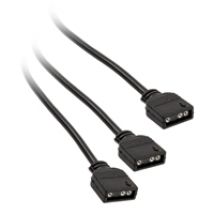 ARGB 3-pin Y-Splitter Cable -jakokaapeli, 30cm, musta