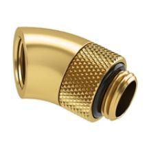 Adapteri, 45°, G1/4" uros -> G1/4" naaras, kierrettävä, kulta