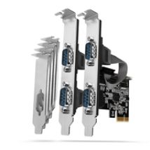 PCIe-lisäkortti, 4x sarjaportti (RS-232/DB9 uros)