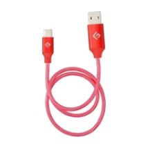 LED USB-C/USB-A -kaapeli, 0,5m, punainen (Poistotuote! Norm. 17,90€)