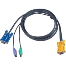 KVM-kaapeli, SPHD15 u > 2xPS/2 u & HD15 u, 3m