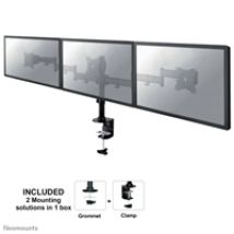 10-27" x3 Select monitor desk mount, -pöytäteline kolmelle näytölle, musta