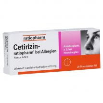 Cetirizin-ratiopharm bei Allergien Filmtabletten 20 Stück