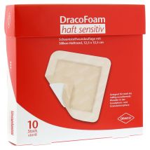DRACOFOAM Haft sensitiv Schaumst.Wund.12,5x12,5 cm 10 Stück