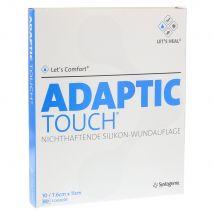 ADAPTIC Touch 7,6x11 cm nichthaft.Sil.Wundauflage 10 Stück