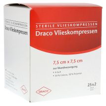 VLIESSTOFF-KOMPRESSEN steril 7,5x7,5 cm 4fach 25x2 Stück