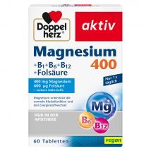 Doppelherz aktiv Magnesium 400 mg + B1 + B6 + B12 + Folsäure 60 Stück