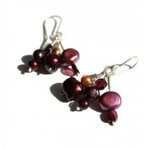 LA Jewellery Red Dusk Recycled Silver Earrings