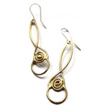 La Jewellery Recycled Brass Laugharne Earrings