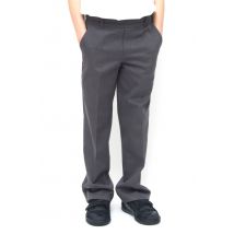 Boys Classic Fit Organic Cotton School Trousers - Grey - 3yrs Plus