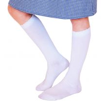 Organic Cotton Knee High School Socks - White