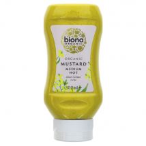 Biona Organic Medium Hot Squeezy Mustard - 300ml