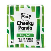 The Cheeky Panda Bamboo Toilet Tissue - 9 Rolls