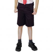 Boys Classic Fit Organic Cotton School Shorts - Black - 3yrs Plus