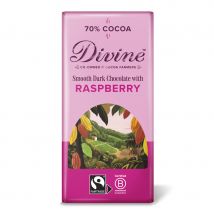 Divine 70% Dark Chocolate with Raspberries - 90g