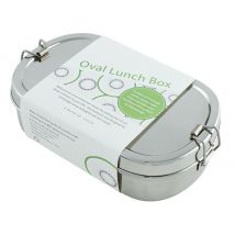 A Slice of Green Stainless Steel Oval Lunch Box with Mini Container