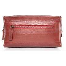 Elvis & Kresse Reclaimed Firehose Large Wash Bag - Red