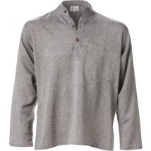 Cotton Khaddar Long Sleeve Shirt - Grey