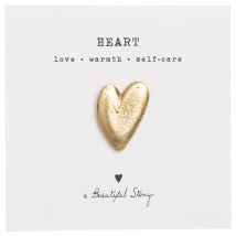 A Beautiful Story Heart Gold Brooch