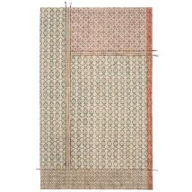 Blockprint Tribal Indian Rug with Embroidery - 150 x 240cm