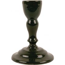 Ian Snow Moulded Metal Ceramic Candle Holder - Racing Green