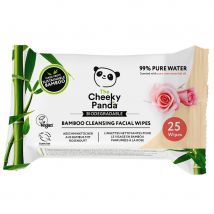 The Cheeky Panda Biodegradable Facial Cleansing Wipes - Rose - 25 Wipes