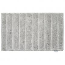 Grey Bamboo Stripe Bath Mat - 50 x 80cm