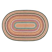 Oval Jute Rug - Multicoloured - 120x170cm