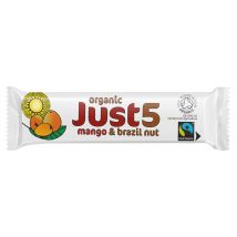 Tropical Wholefoods Just 5 Organic & Fairtrade Snack Bar - Mango & Brazil - 40g