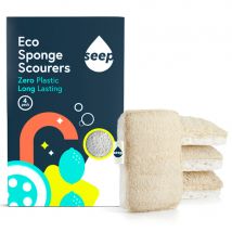 Seep Compostable Sponge and Loofah Scourer - 4 pack