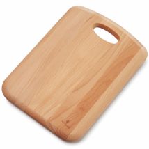 ecoLiving Beech Wood Chopping Board with Handle - 34cm