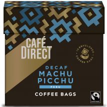 Cafédirect Fairtrade Machu Picchu Decaffeinated Coffee Bags - 10 x 7g