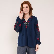 Nomads Embroidered Top - Thunder
