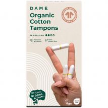 DAME Organic Cotton Tampons - Regular - Pack of 16