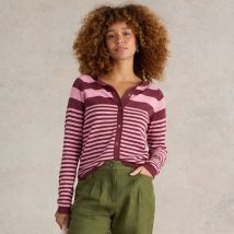 White Stuff Organic Lulu Stripe Cardi - Pink Multi