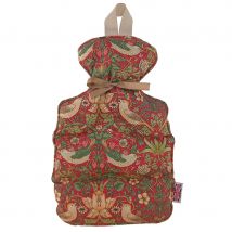 Handmade Cotton Lavender Wheat Bottle - William Morris Strawberry Thief Crimson