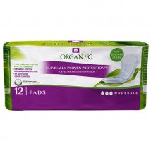 Organyc Moderate Incontinence Pads - 12 Pads