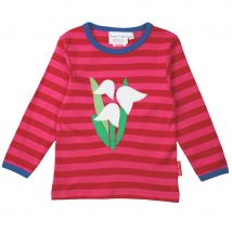 Toby Tiger Organic Snowdrop Applique Long-Sleeved T-Shirt