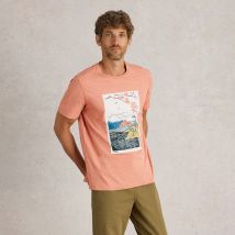White Stuff Mountain Graphic Tee - Pink Print