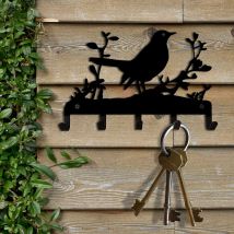 A Blackbird Sang Key Hooks - Blackbird in the Hedgerow