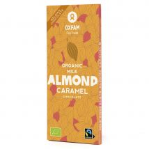 Oxfam Fair Trade Organic Milk Chocolate Almond & Caramel - 100g