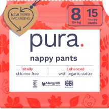 Pura Nappy Pants - Size 8 - 19+kg - Pack of 15