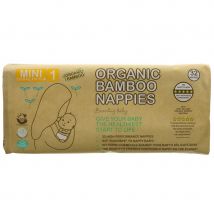 Beaming Baby Organic Bamboo Nappies - Mini - Size 1 - Pack of 32