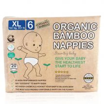 Beaming Baby Organic Bamboo Nappies - XL - Size 6 - Pack of 20