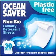 OceanSaver Plastic Free Non-Bio Eco Laundry Sheets - Ocean Breeze - 30 Washes